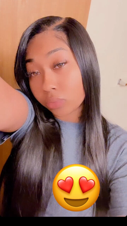 Wig (Closure) (Premium Raw hair Straight) Does NOT come styled