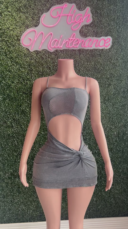 Adore mee sexy dress (Grey)